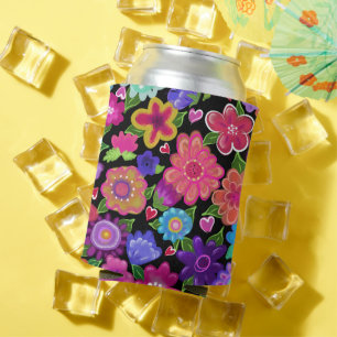Such Pretty Flowers! Multiple Colours Floral Art Can Cooler