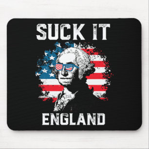 Suck England Aamerican Flag Funny 4th Of July Mouse Pad