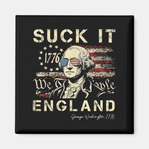 Suck England Funny Aamerica Flag 4th Of July Men Magnet