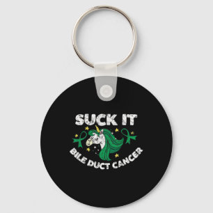 Suck It Bile Duct Cancer Inspirational Quote Unico Key Ring