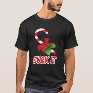 Suck It Candy Cane Girl Christmas Lollipop Lover C T-Shirt