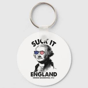 Suck It England Funny 4th Of July George Washingto Key Ring