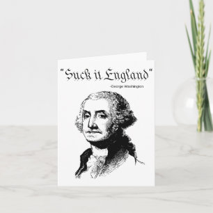 Suck It England Funny 4th Of July Usa Flag  Card