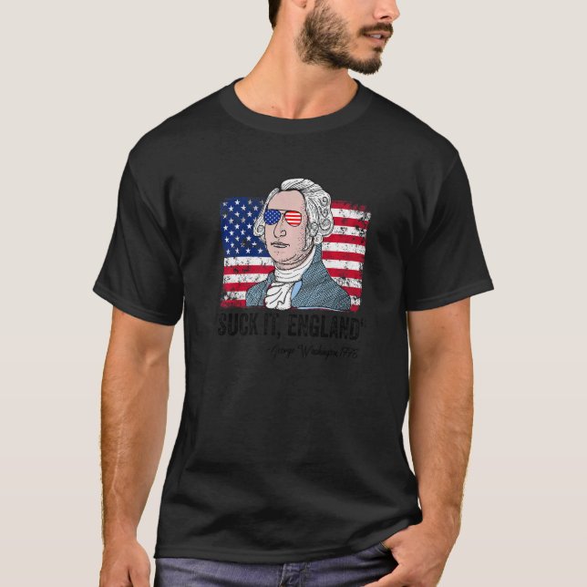 Suck It England George Washington  4th Of July Men T-Shirt (Front)