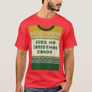 Suck My Christmas Candy Couples Adult Humour Lover T-Shirt