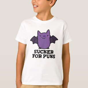 Sucker For Puns Funny Baby Bat Pun T-Shirt