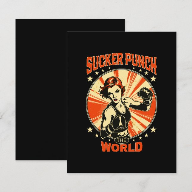 Sucker Punch the World Card (Front/Back)