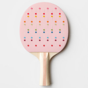 Suckers Lollypop Candy Rainbow Ping Pong Paddle