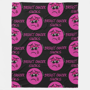 SUCKS...Breast Cancer Fleece Blanket