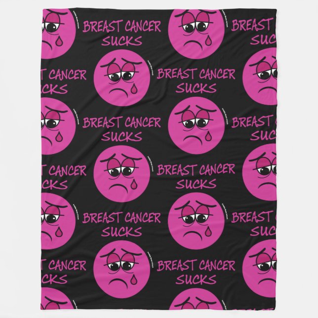 SUCKS...Breast Cancer Fleece Blanket (Front)