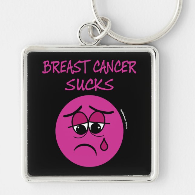 SUCKS...Breast Cancer Key Ring (Front)