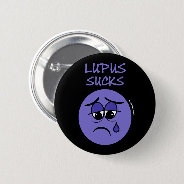 SUCKS...Lupus 6 Cm Round Badge (Front & Back)
