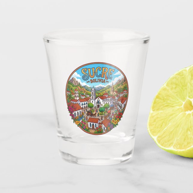 Sucre Bolivia Shot Glass (Front)