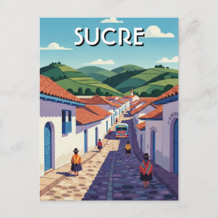 Sucre Bolivia Travel Postcard