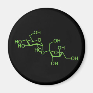 Sucrose Sugar Molecule Chemical Diagram Magnet