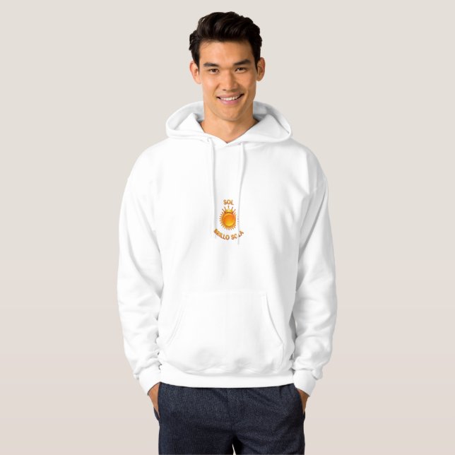 Sudadera Blanca con Capucha para Hombre – Estilo C Hoodie (Front Full)