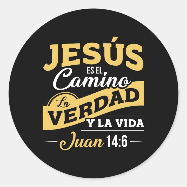Sudadera Con Capucha Para Cristianos Spanish Classic Round Sticker (Front)
