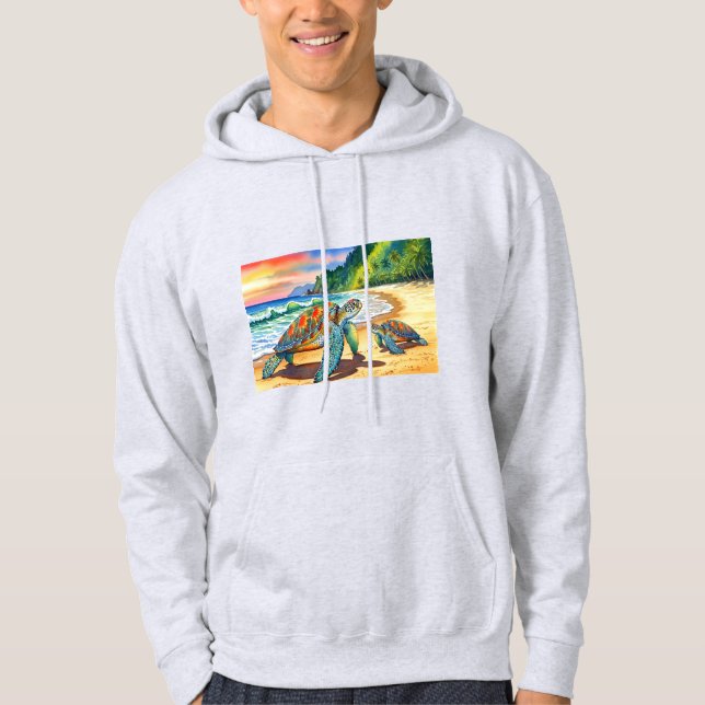 Sudadera Tortugas en el mar  Hoodie (Front)
