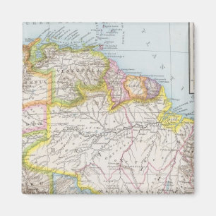 Sudamerika nordliches Blatt - South America Map Magnet