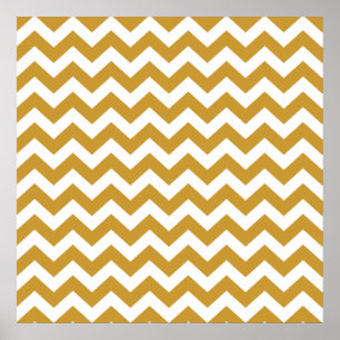 Sudan Brown Safari Chevron Poster