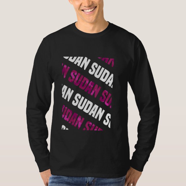 Sudan Camo Pattern Pink Camouflage T-Shirt (Front)