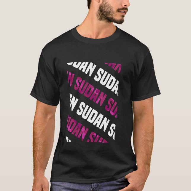 Sudan Camo Pattern Pink Camouflage T-Shirt (Front)