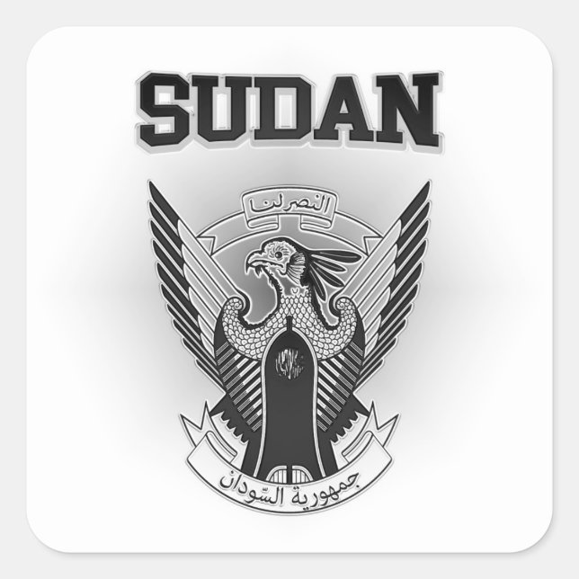 Sudan Coat of Arms Square Sticker (Front)
