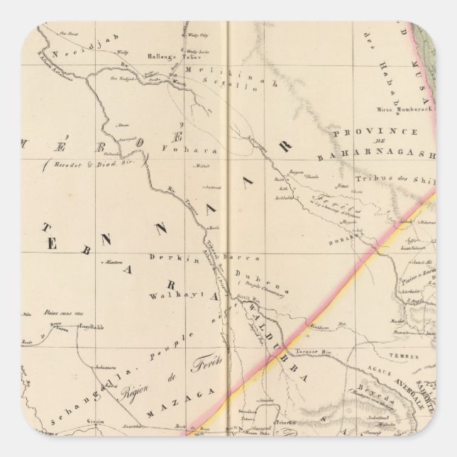 Sudan, Ethiopa Square Sticker (Front)