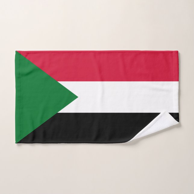 Sudan Flag Bath Towel Set (Hand Towel)