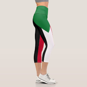 Sudan Flag Capri Leggings