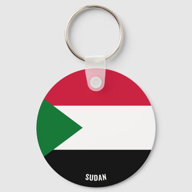 Sudan Flag Charming Patriotic Key Ring (Front)