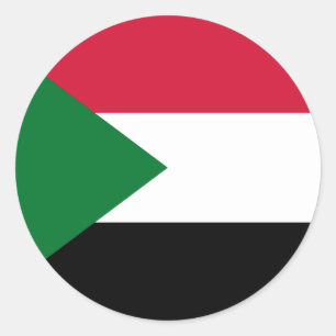 Sudan Flag Classic Round Sticker