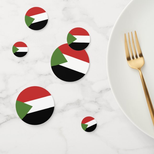Sudan flag confetti (Group)