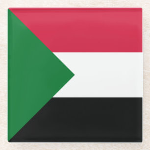 Sudan Flag Glass Coaster