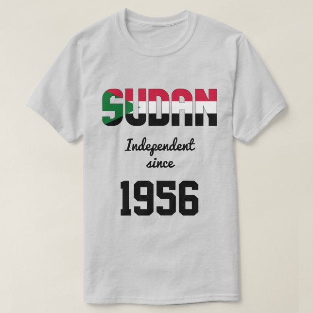 Sudan Flag Independence Celebration T-Shirt (Design Front)
