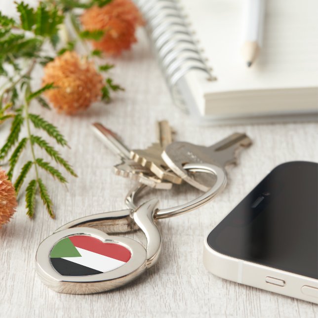 Sudan flag key ring (Side)