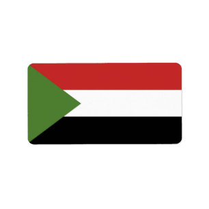 Sudan flag label