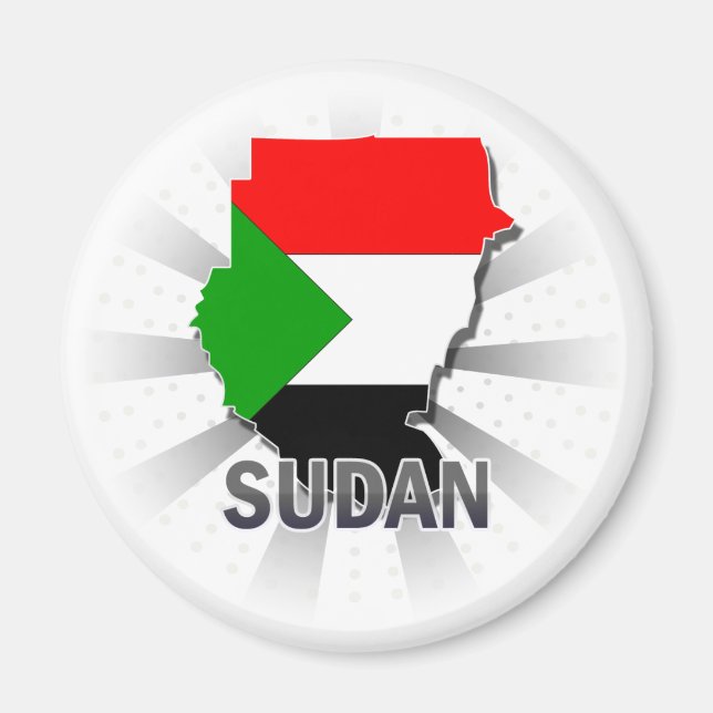 Sudan Flag Map 2.0 Magnet (Front)