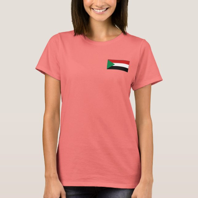 Sudan Flag + Map T-Shirt (Front)