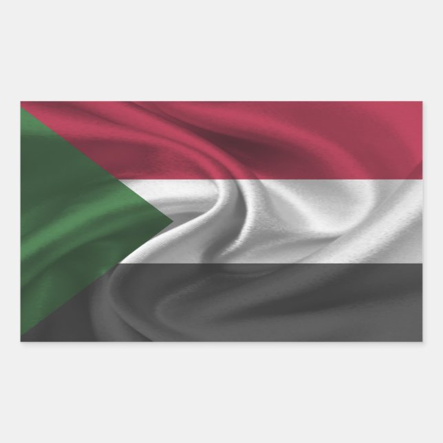 Sudan Flag Rectangular Sticker (Front)