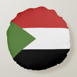 Sudan flag round cushion