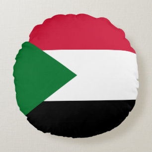 Sudan Flag Round Cushion