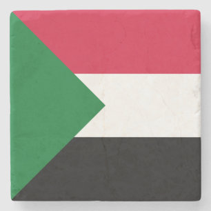 Sudan Flag Stone Coaster