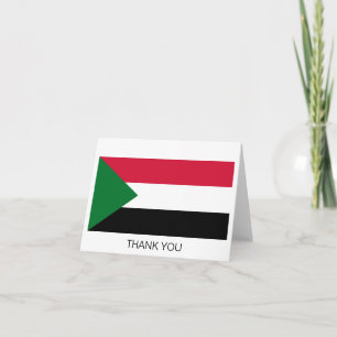 Sudan Flag Thank You Card