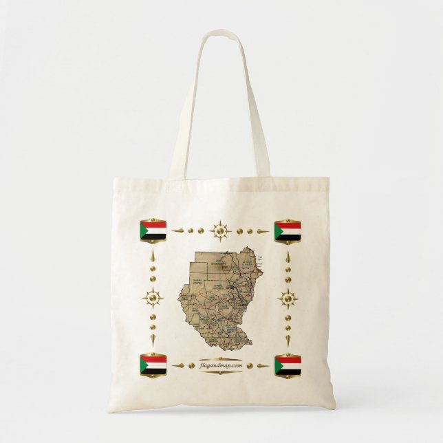 Sudan Map + Flags Bag (Front)
