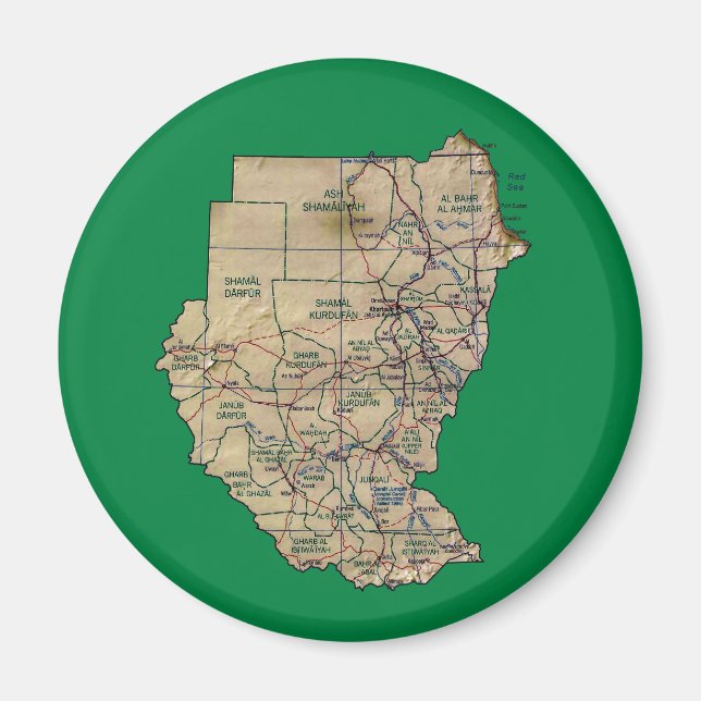 Sudan Map Magnet (Front)