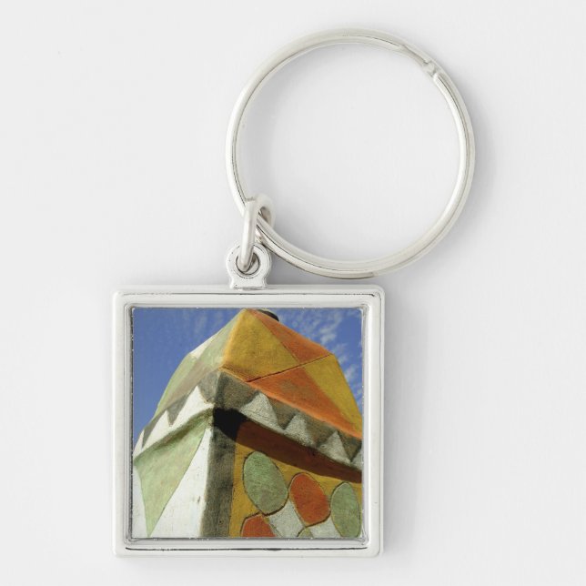 Sudan, North (Nubia), Decorated roof Key Ring (Front)
