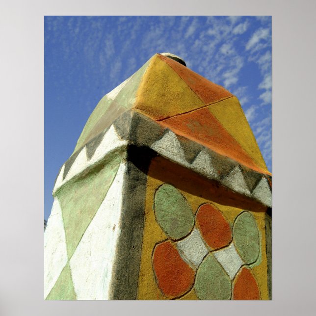 Sudan, North (Nubia), Decorated roof Poster (Front)