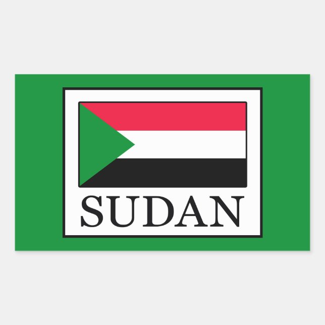 Sudan Rectangular Sticker (Front)