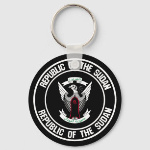 Sudan Round Emblem Key Ring